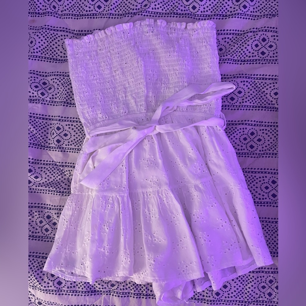 Ocean drive white strapless romper